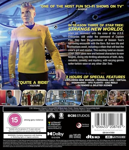 Thumbnail 1 de Star Trek: Strange New Worlds - Season Three [Blu-ray] (Region A)
