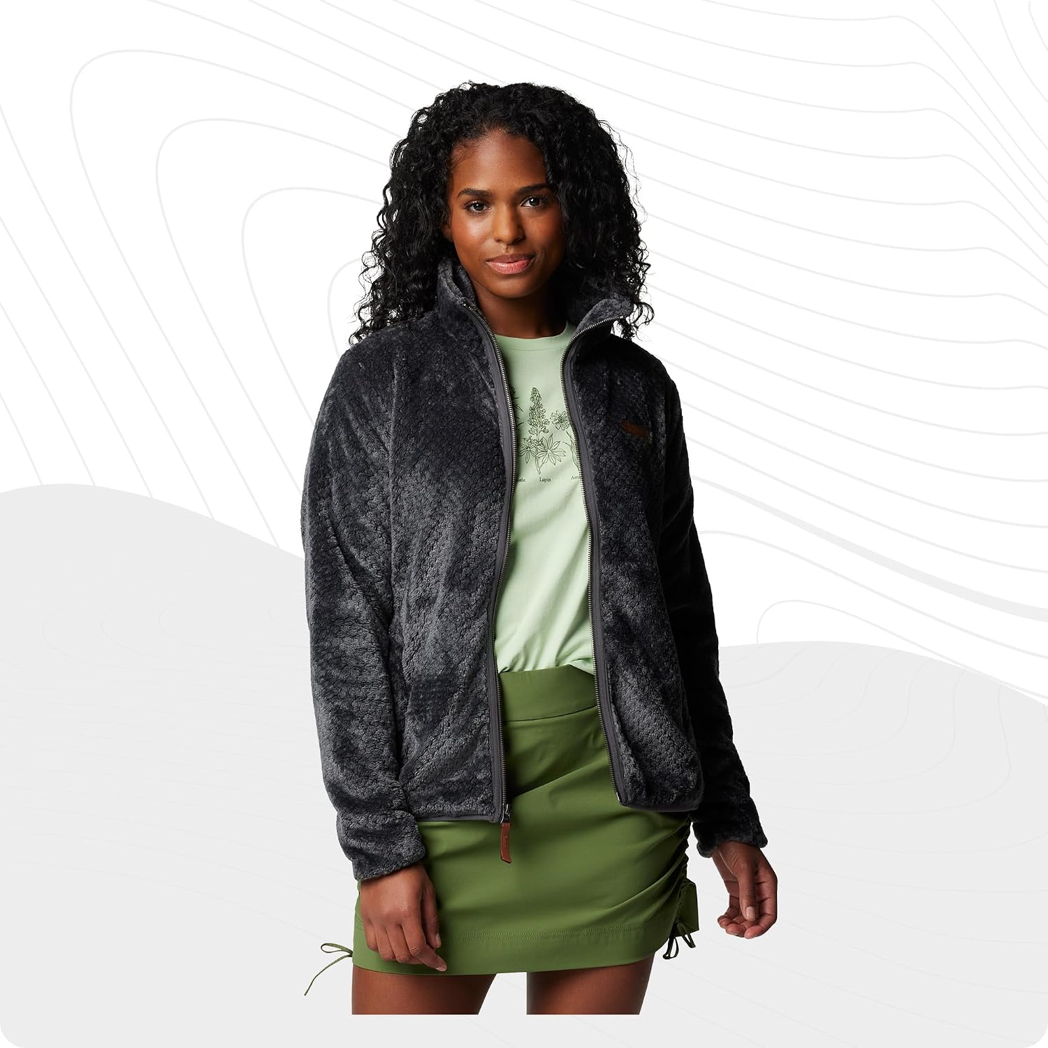 Detalle de Veste polaire Columbia Fire Side II Sherpa femme entièrement zippée ⚙