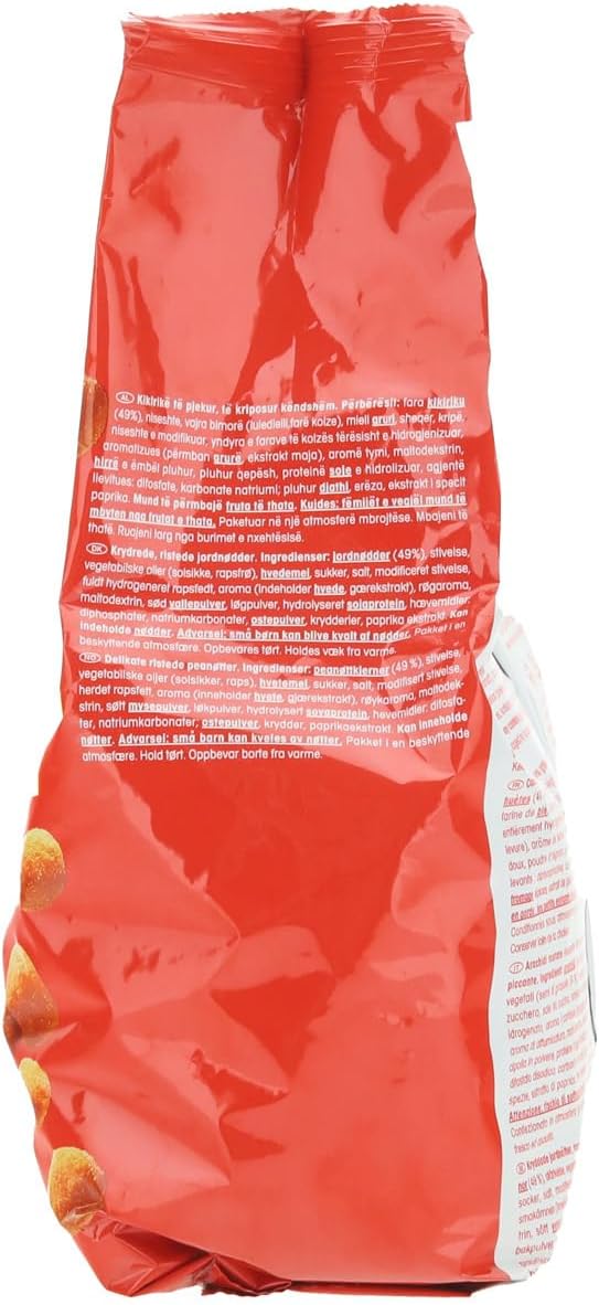 Detalle de Lorenz Snack-World NicNac's Original Double Crunch Arachidi Tostate con Guscio Piccante – Confezione 800 g