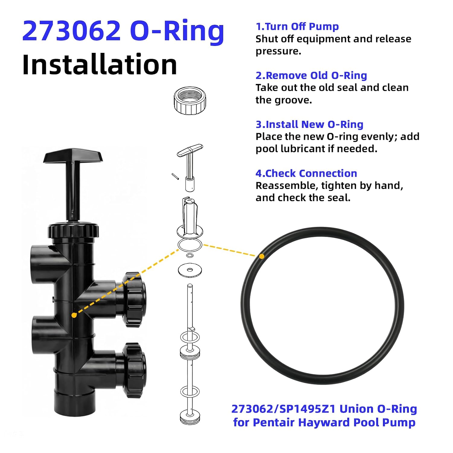Thumbnail 6 de SP1495Z1 Pool Pump Union O-Ring 2.10-Inch ID