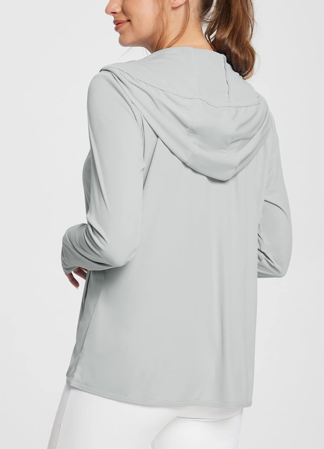 Detalle de Baleaf Women's Sun Protection Jacket Hoodie: Lightweight UPF 50+ Long Sleeve Cover Up