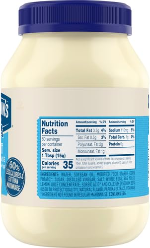 Thumbnail 5 de Hellmann's 00048001213579 Light Mayonnaise, 30 oz, 60% Less Fat and Calories