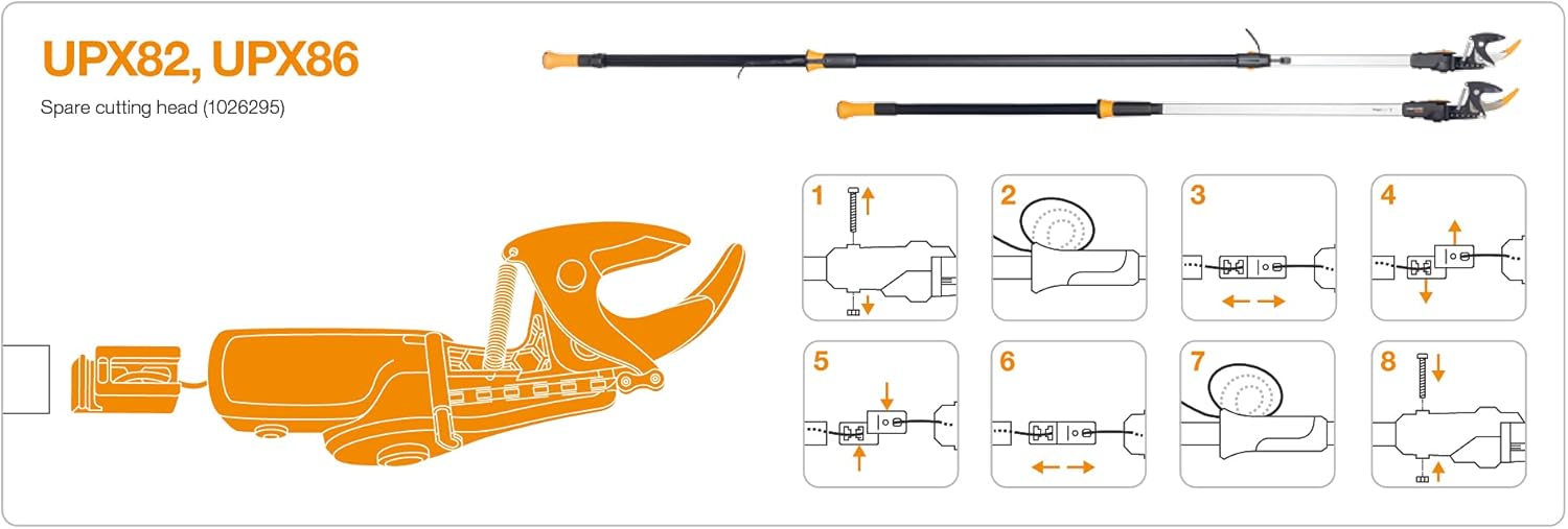 Thumbnail 2 de Fiskars Tête de Rechange pour Coupe-Branches télescopique UPX86 / UPX82 – Noir/Orange