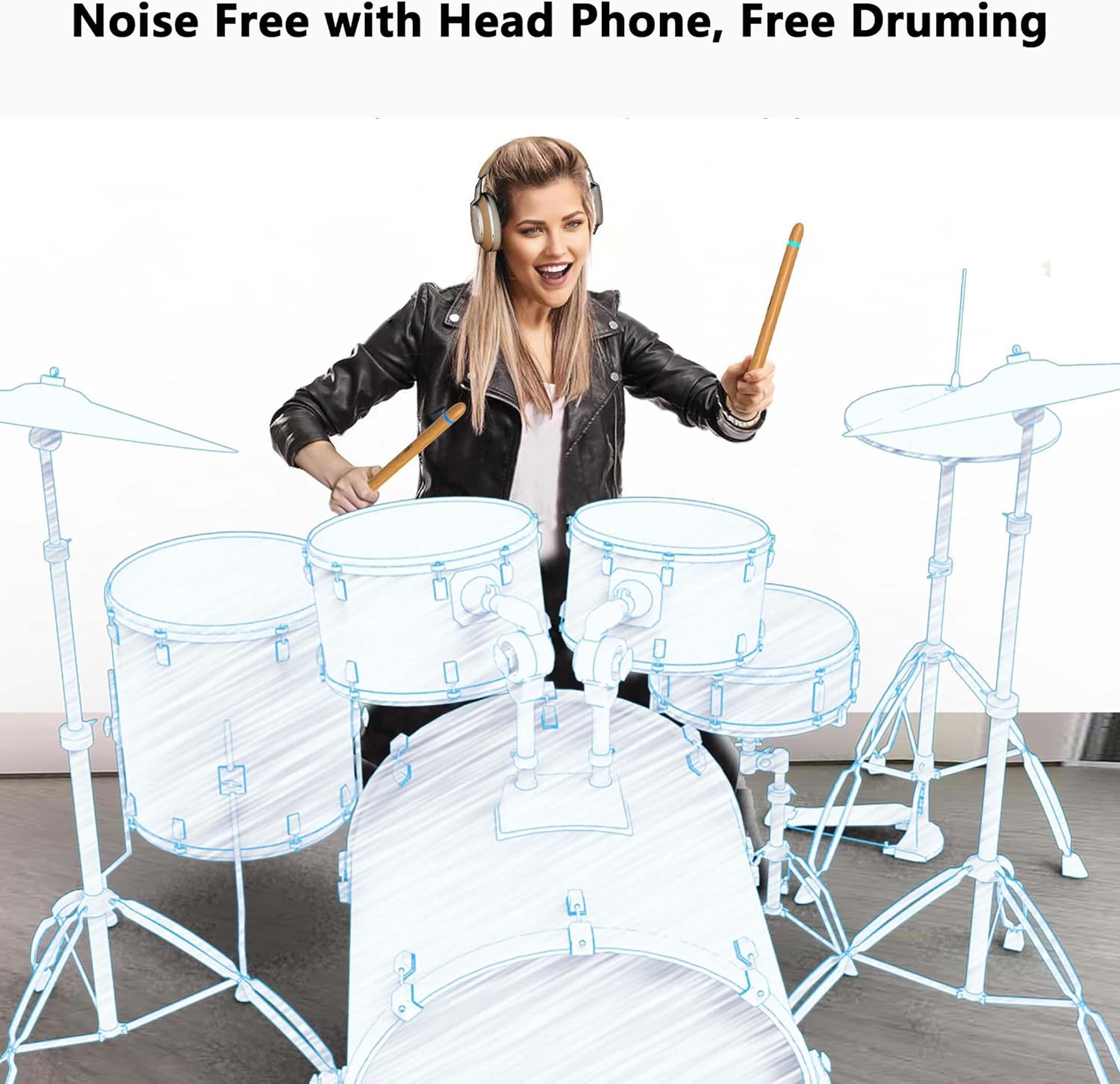 Thumbnail 2 de Electric Drumsticks Air Drum Sticks 4rd Gen