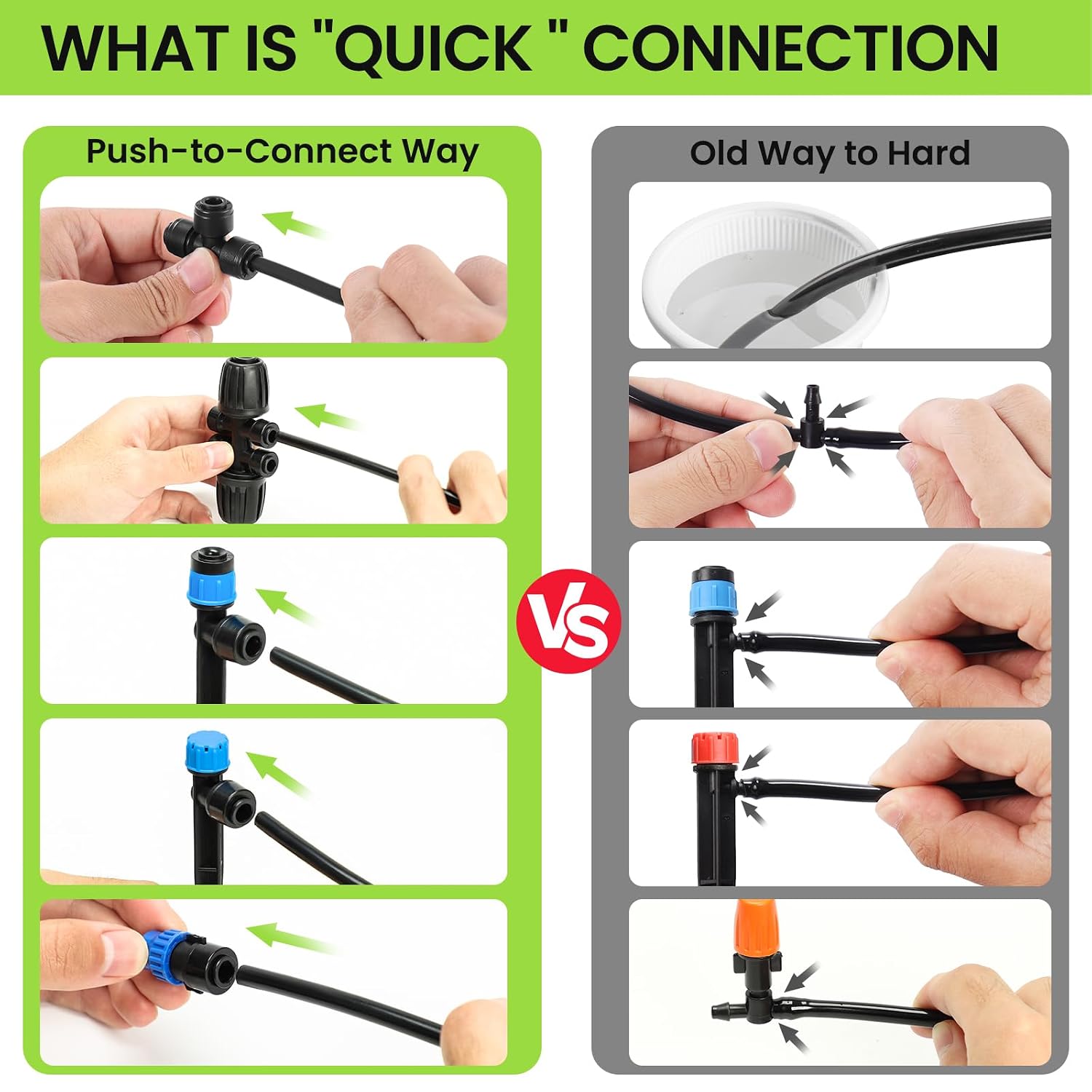 Detalle 2 de Bonviee Drip Irrigation System 247FT Kit