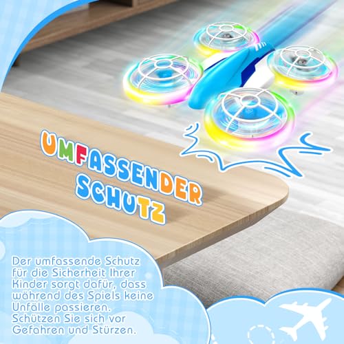 Thumbnail 7 de YIKANWEN Dron RC para niños (6-14 años): luces LED, despegue/aterrizaje con una tecla y vuelo 360°