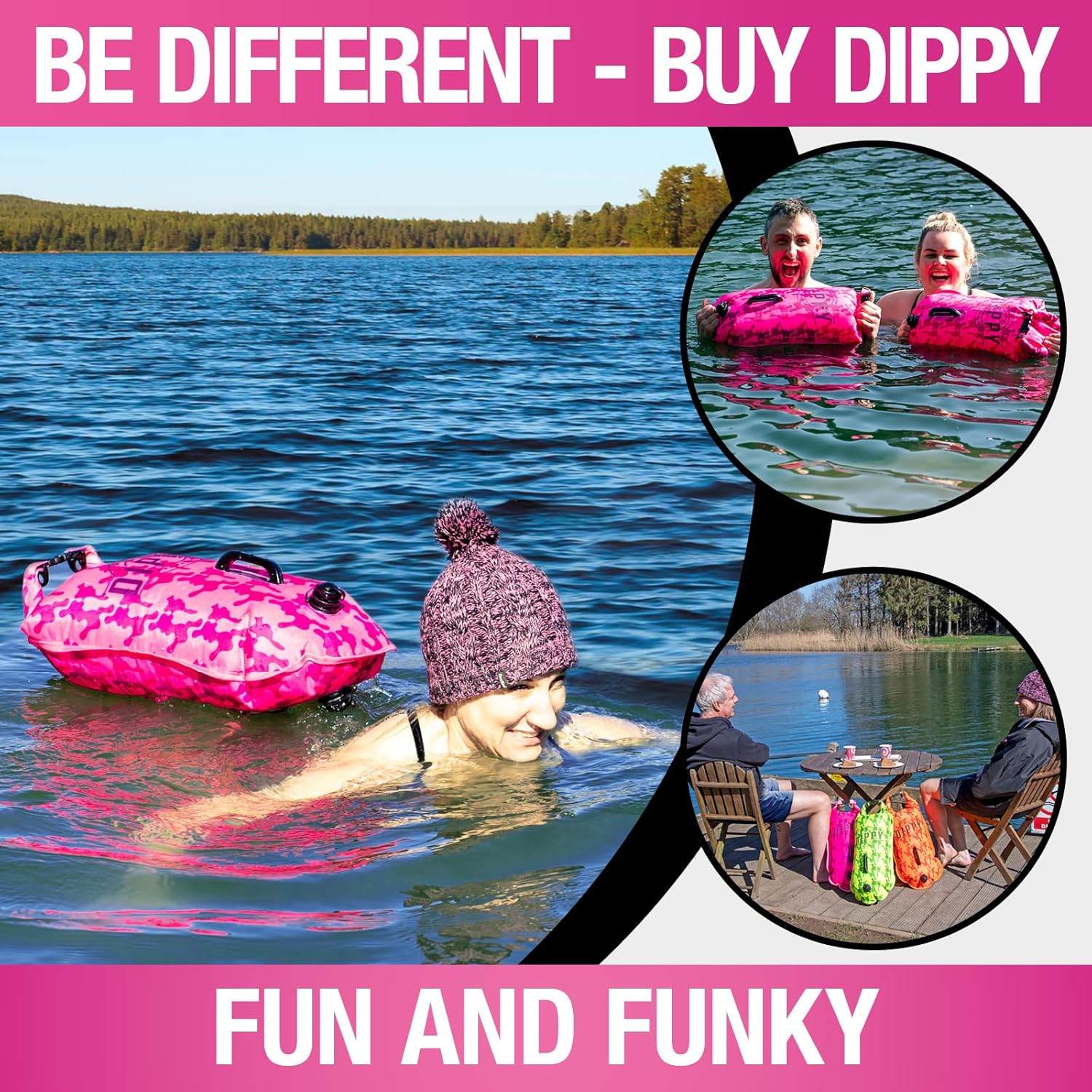 Thumbnail 3 de DIPPY Tow Floats for Open Water Swimming – 28L Dry Bag Tow Float
