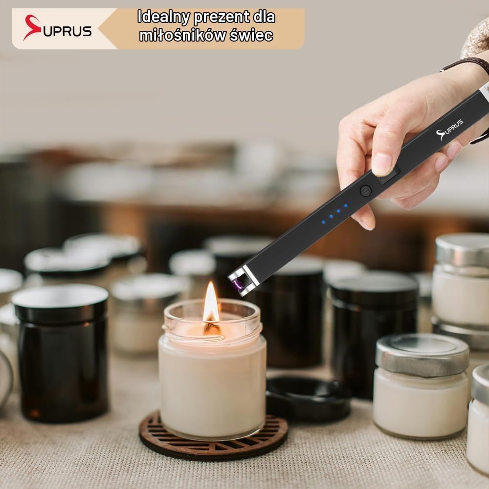 Detalle 1 de SUPRUS SDE-XH708-B – zapalniczka łukowa USB z blokadą bezpieczeństwa