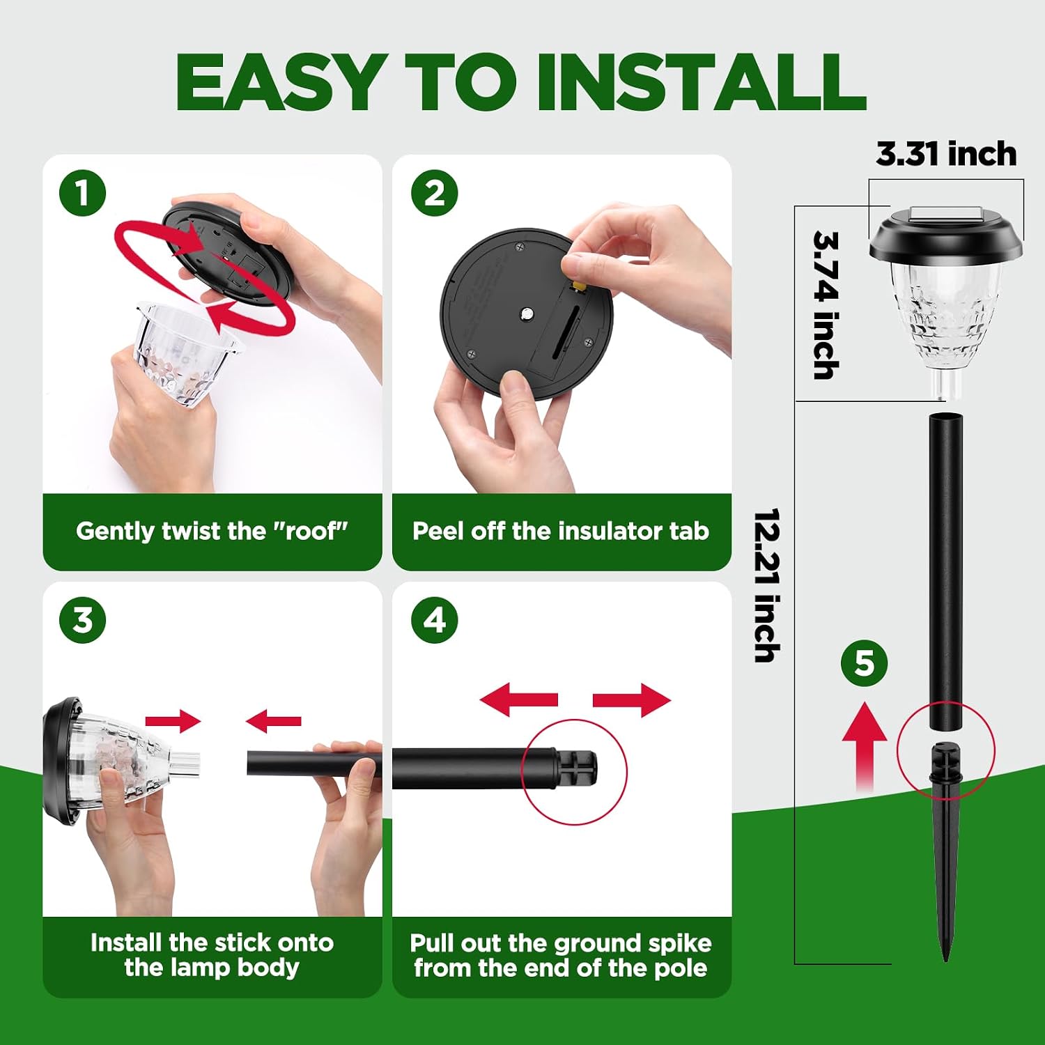 Thumbnail 6 de URAGO Solar Pathway Lights 10-Pack
