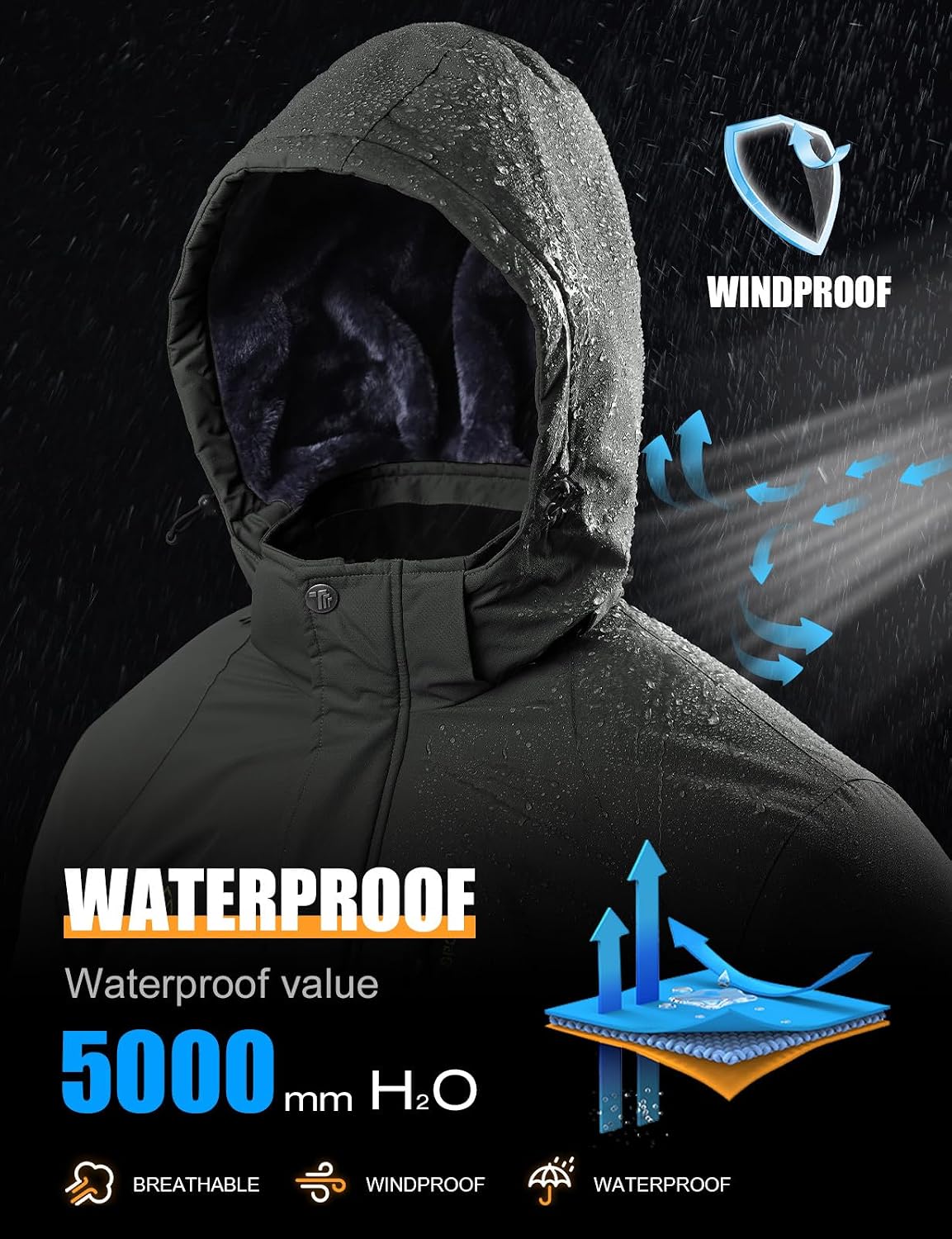 Thumbnail 4 de YSENTO Waterproof Winter Jacket for Men