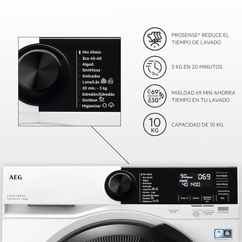 Thumbnail 5 de AEG LFR6214O4B lavadora de 10 kg y 1.400 rpm con ProSense y motor Inverter