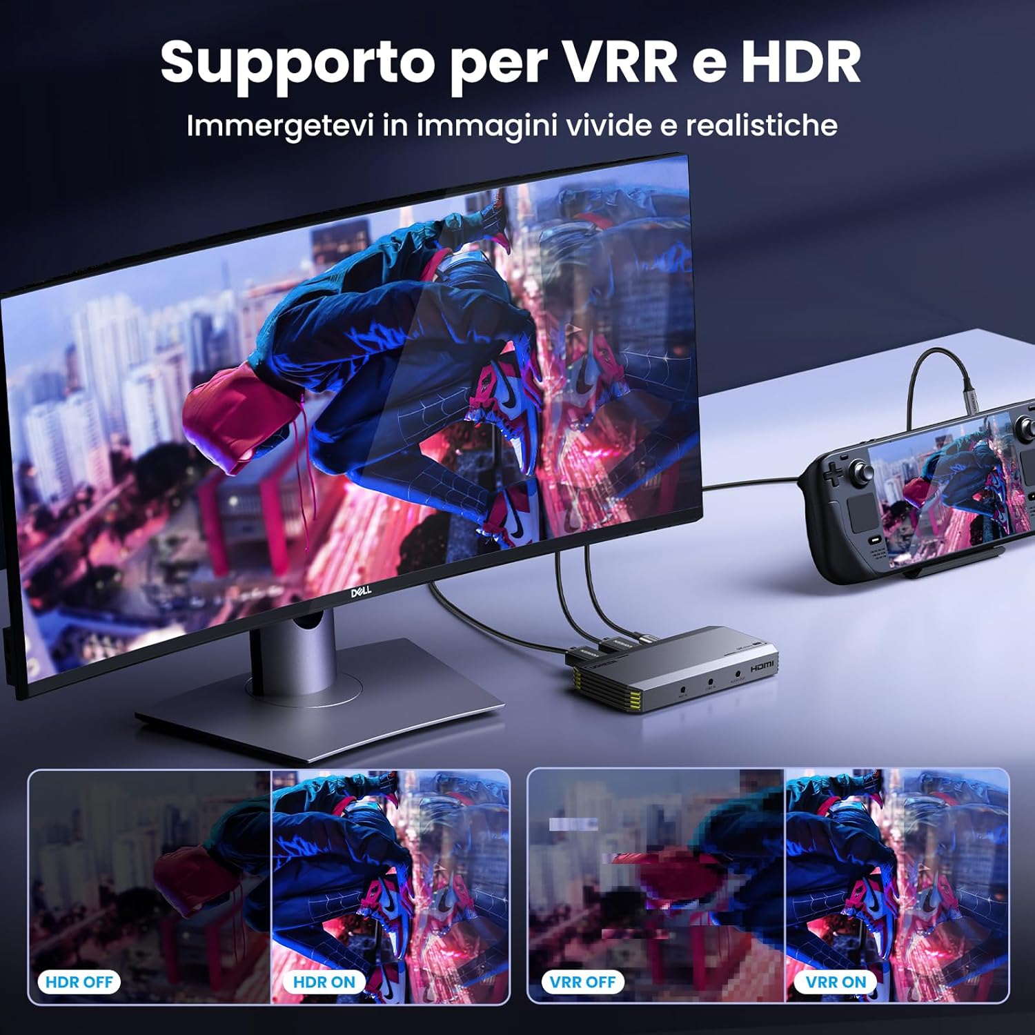 Thumbnail 3 de UGREEN Scheda di acquisizione video HDMI USB 3.0 4K60Hz / 2K144Hz con HDR, VRR e audio per microfono e cuffie