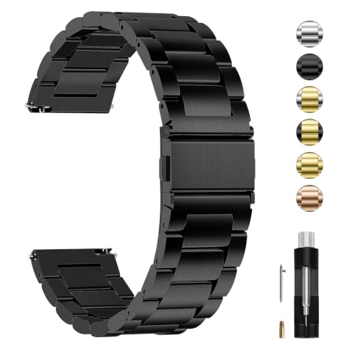 Detalle de Fullmosa Edelstahl-Uhrenarmband 22 mm – Robust, edel und vielseitig kompatibel