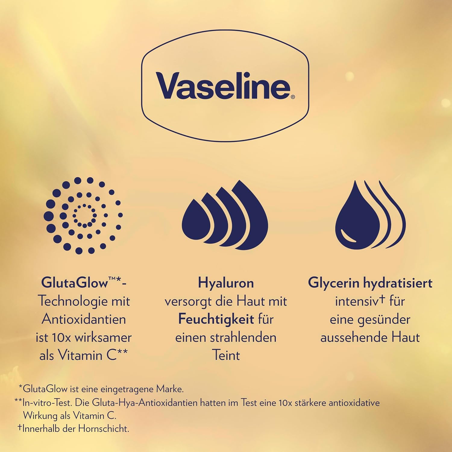 Detalle de Vaseline Gluta-Hya Flawless Tone Antioxidantienreiche Feuchtigkeitslotion mit GlutaGlow & Hyaluronsäure (2x 200 ml)
