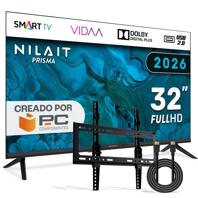 Detalle de Nilait Prisma 32FD7004SVIOS 32" LED FHD con VIDAA+: Smart TV compacto para espacios pequeños