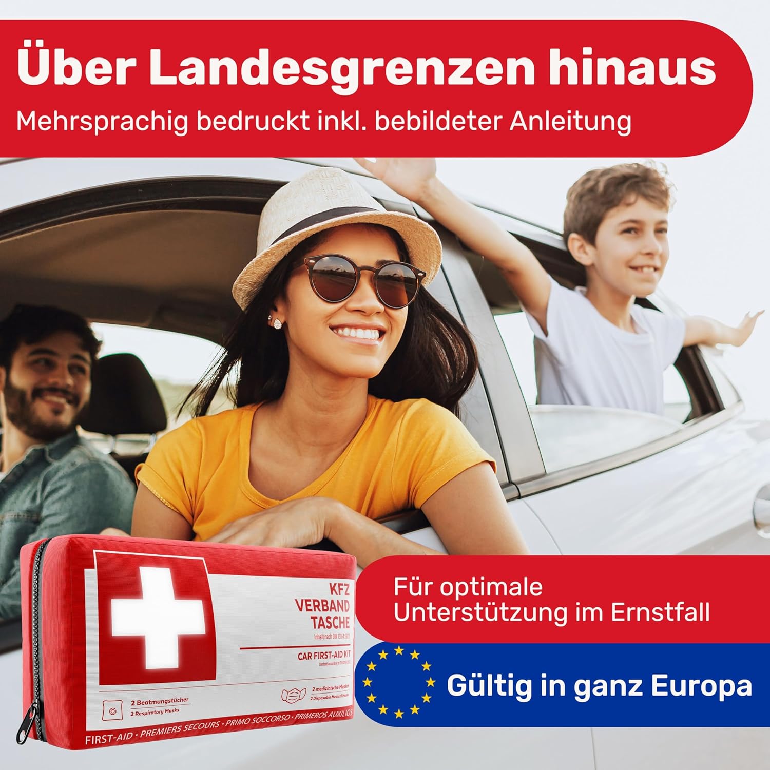 Thumbnail 6 de KFZ Verbandskasten DIN 13164:2022 Erste Hilfe Set 🚑