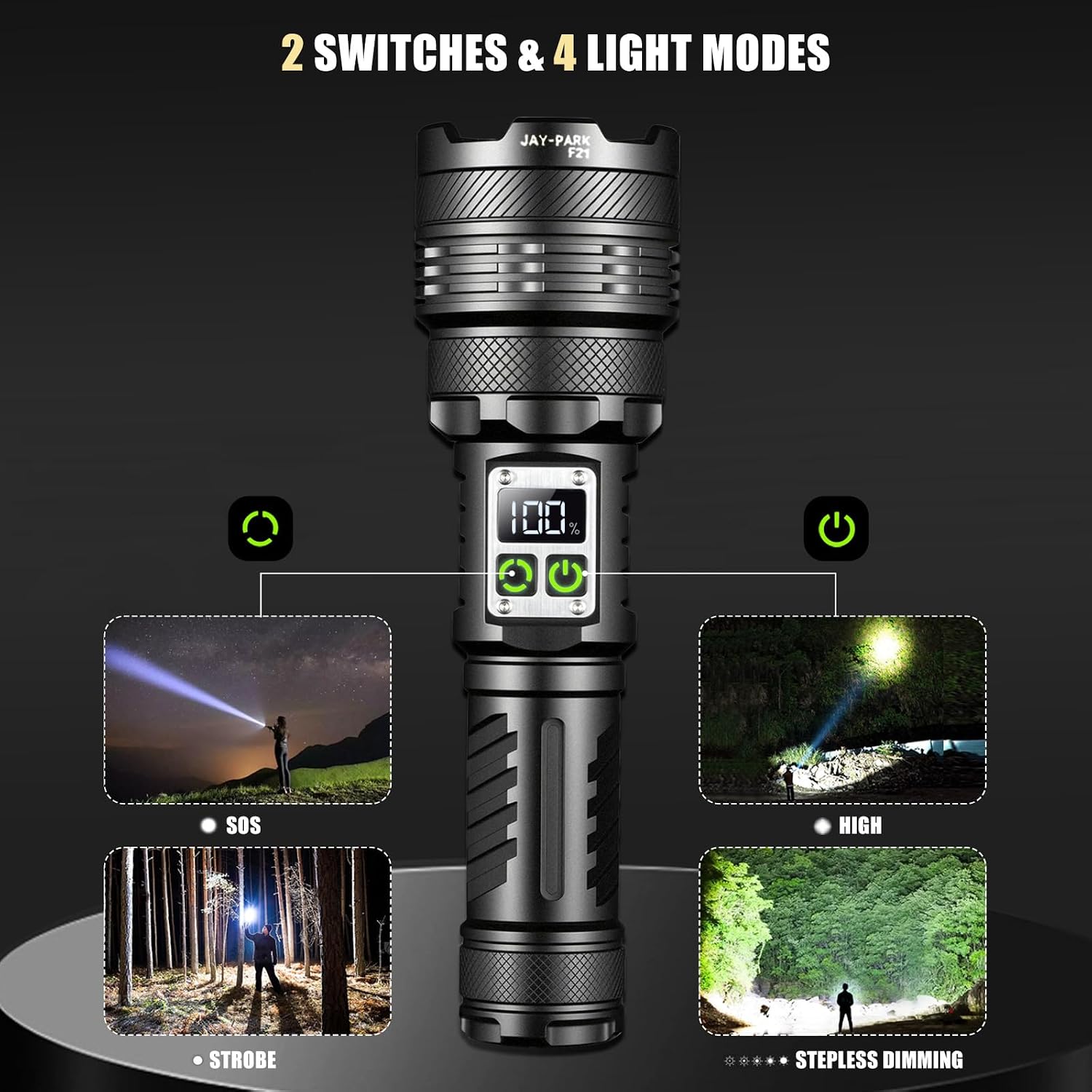 Thumbnail 5 de JAY-PARK Torches 1,000,000 lumens LED torch 🔦