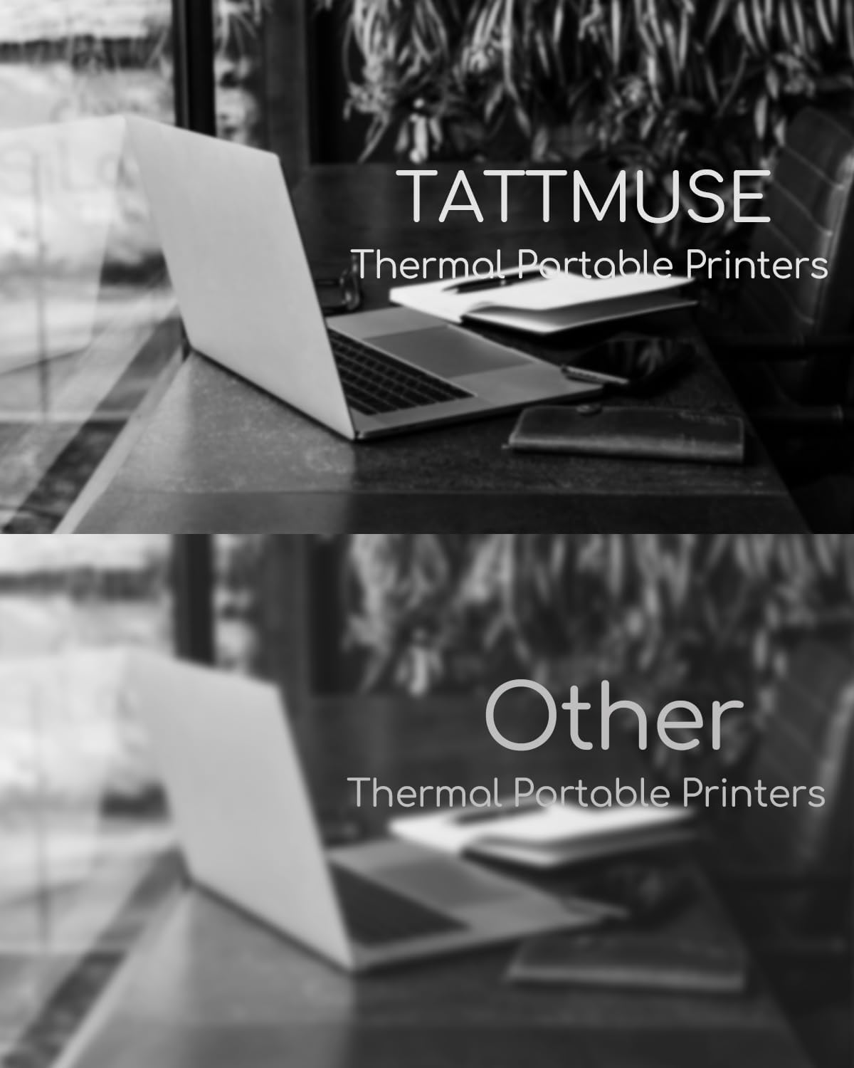 Detalle 2 de TATTMUSE Portable Thermal Printer A4 – inkless wireless Bluetooth for iOS & Android (with 1 thermal roll)