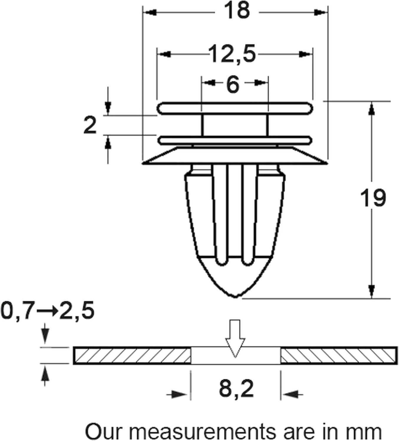 Detalle de Restagraf Paneelbefestigung 12er-Set – kompatibel mit Alpine, Citroën, Dacia, DS, Mitsubishi, Opel, Peugeot, Renault