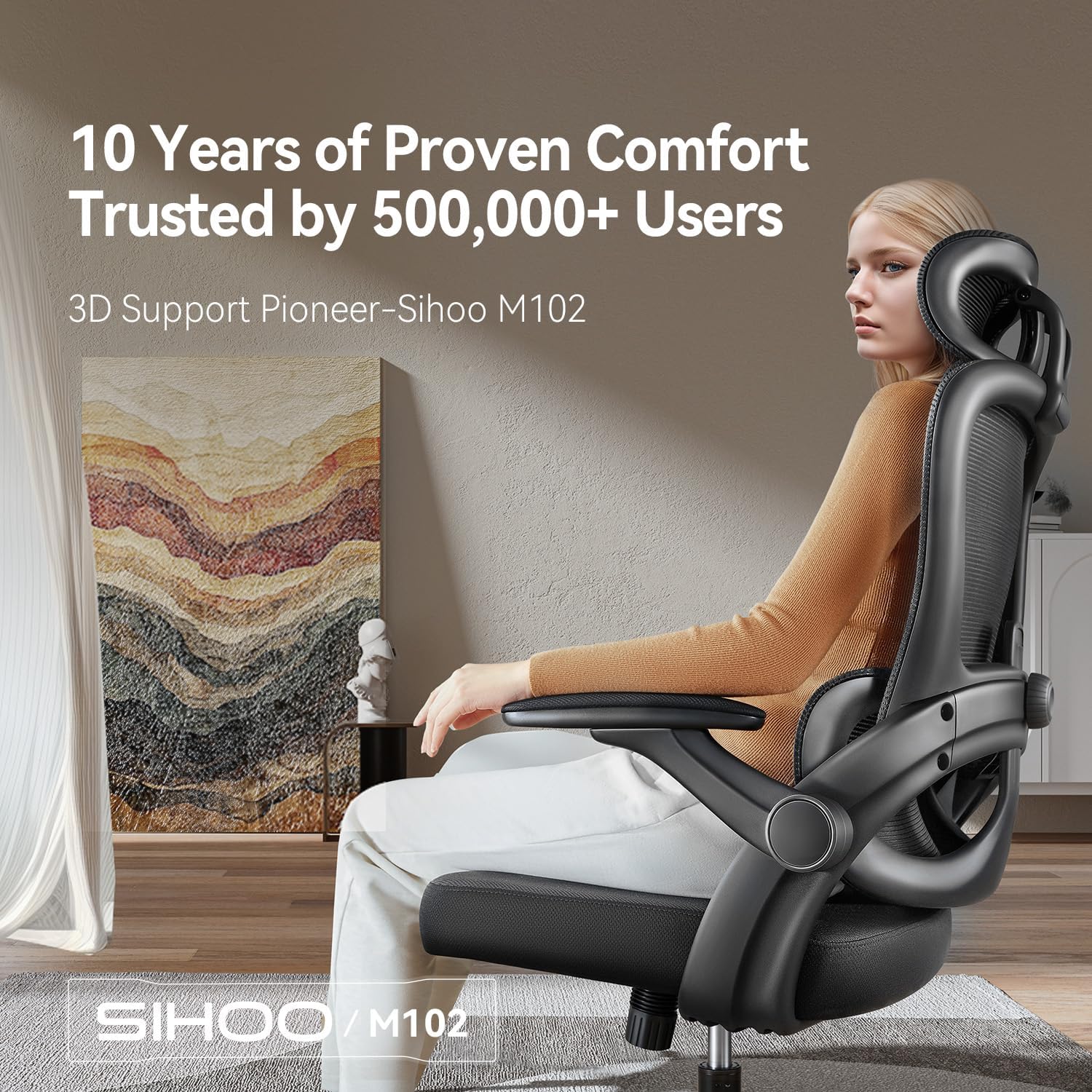 Thumbnail 4 de SIHOO M102C sedia ergonomica da ufficio con supporto lombare