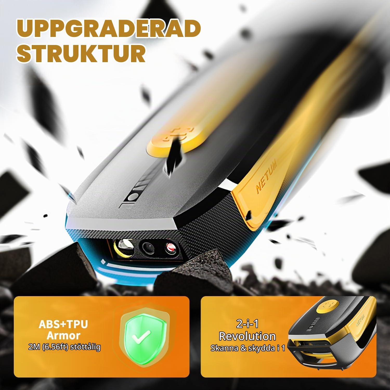 Thumbnail 3 de NETUM CS7501 streckkodsläsare för 1D/2D, Bluetooth, 2,4 GHz och USB