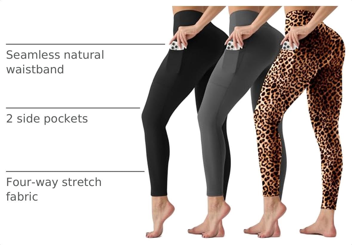 Detalle de GYMGUN Women's Workout Leggings 3-Pack