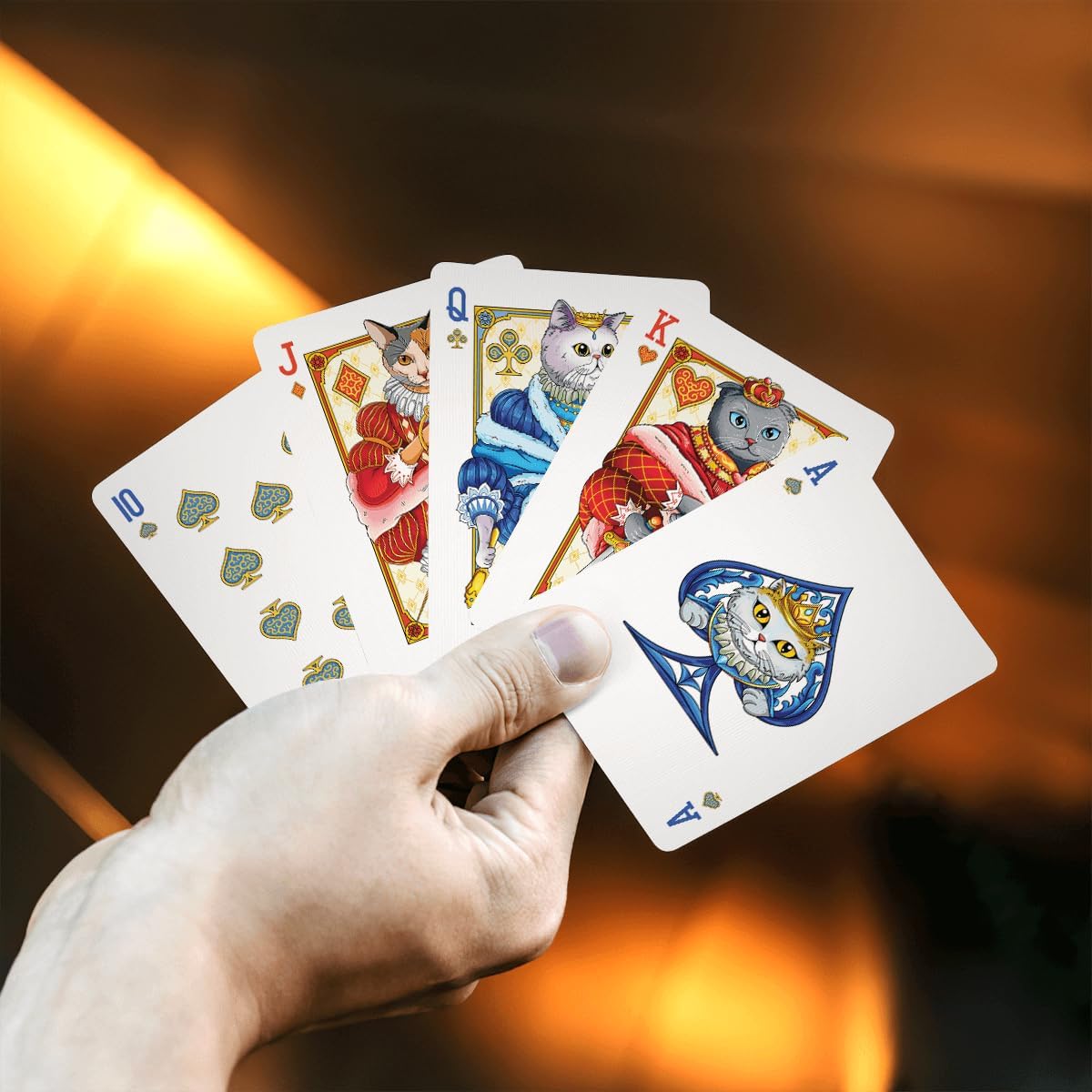 Detalle 2 de 99FOX Cat Playing Cards, Linen Finish