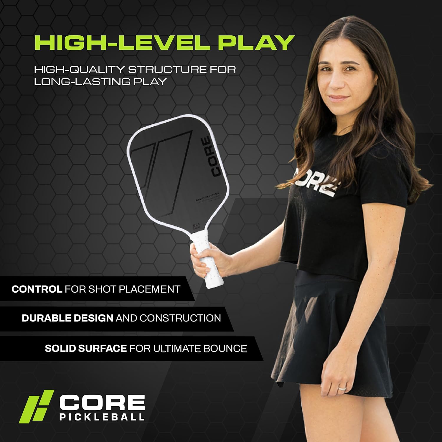 Detalle 2 de CORE Pickleball Carbon Fiber Paddles
