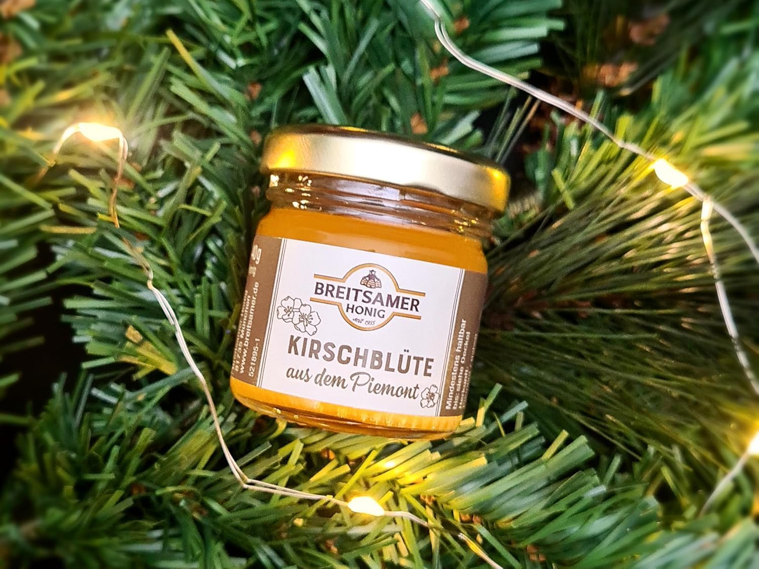 Detalle de Breitsamer Honig-Adventskalender 2025 – 24 Honig-Spezialitäten im 40 g Glas