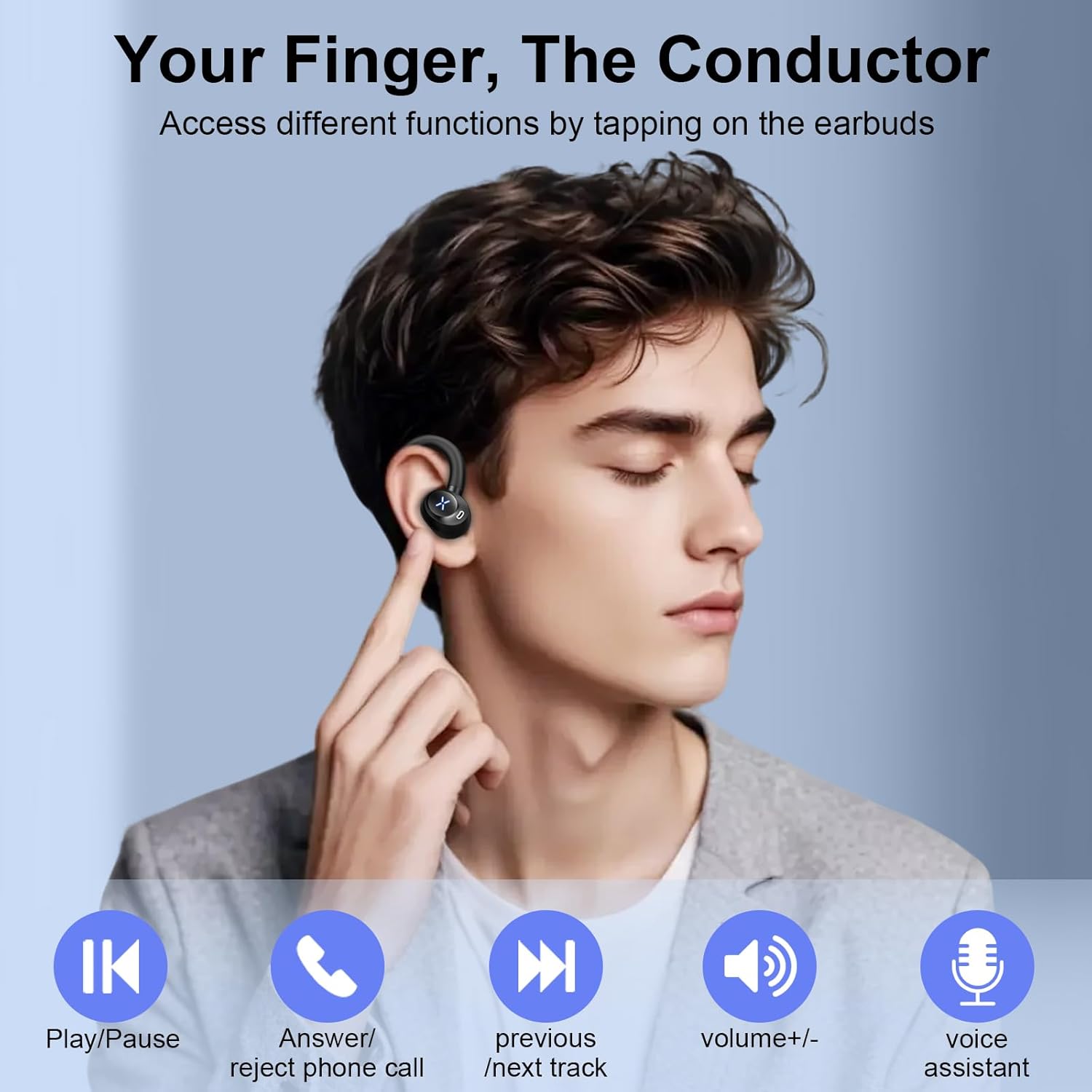 Detalle de Bluetooth Kopfhörer Sport S2 Pro – 5.4 Stereo In Ear, IPX7, LED Display, 60 Stunden Laufzeit