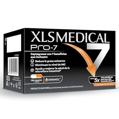 Detalle de XLS Medical Pro7 Pack 1 mes de tratamiento (180 comprimidos): te ayuda a perder peso de forma gradual y basada en fibra natural