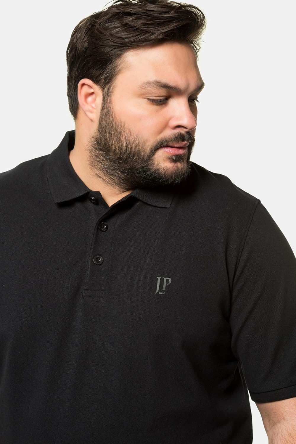 Detalle de JP1880 716822 herrplagg i stora storlekar, L–8XL och modern passform