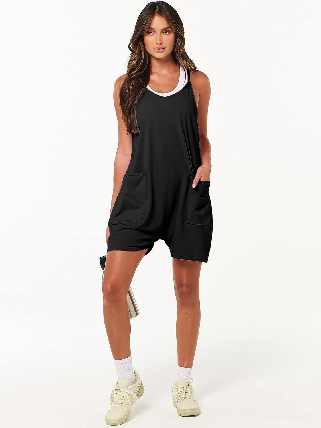 Thumbnail 6 de ANRABESS Women’s Summer Rompers & Jumpsuit (Spaghetti Strap, Loose Fit)