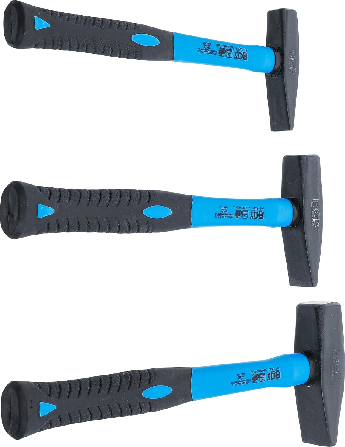 Detalle de BGS 3845 Engineer’s Hammer Set, Fibreglass Handles, DIN 1041, 300/500/800 g