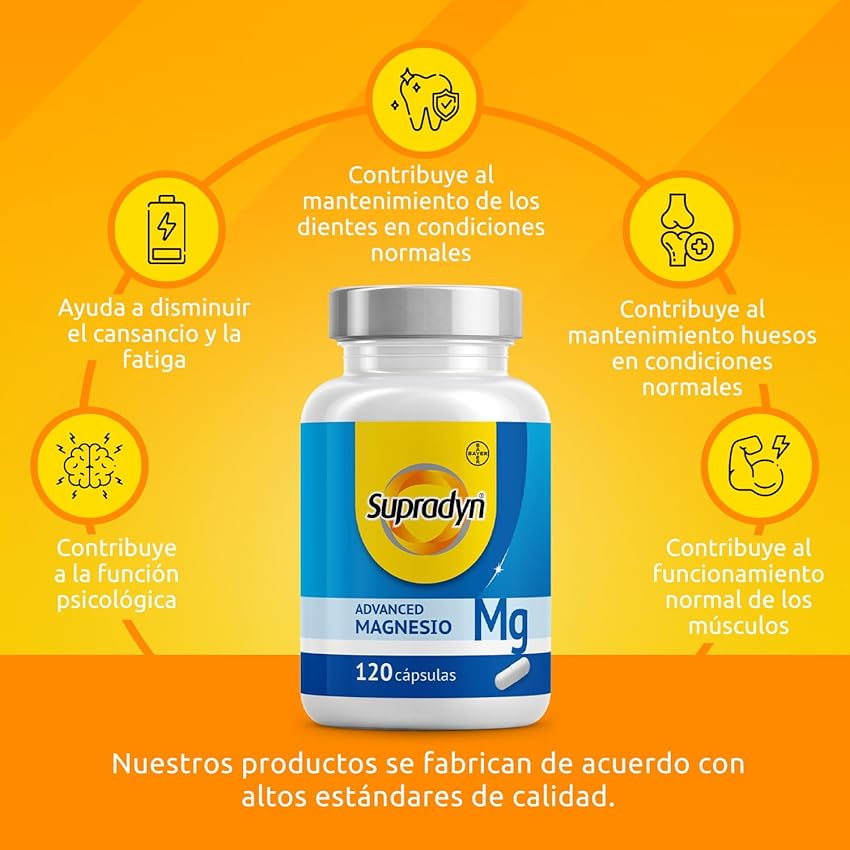 Thumbnail 4 de Supradyn Advanced Magnesium Complex 💊 5-en-1, 120 Cápsulas