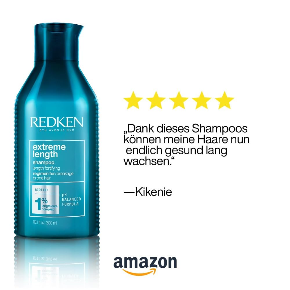 Thumbnail 4 de Redken Extreme Length Shampoo mit Biotin gegen Haarbruch – für lange & starke Haare (1 x 300 ml)