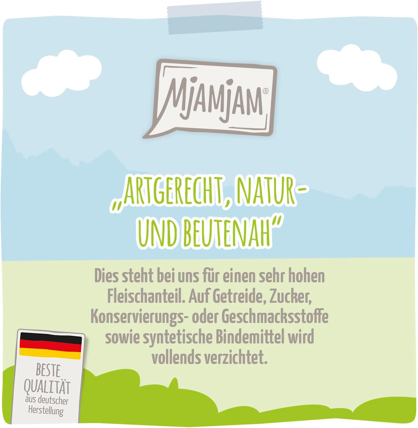 Detalle 2 de MjAMjAM Premium Nassfutter für Katzen – Mixpaket III (6 x 200 g), getreidefrei mit extra viel Fleisch