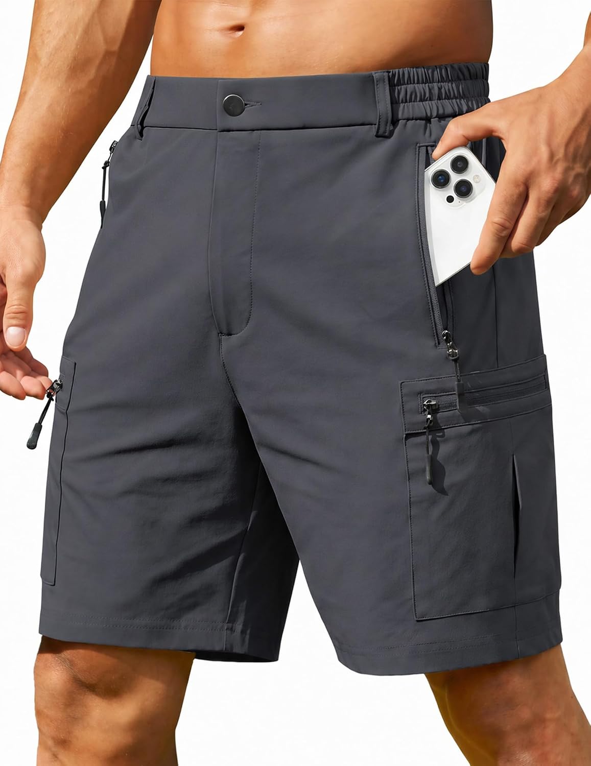 Detalle de COOFANDY Hiking Cargo Shorts 9-Inch