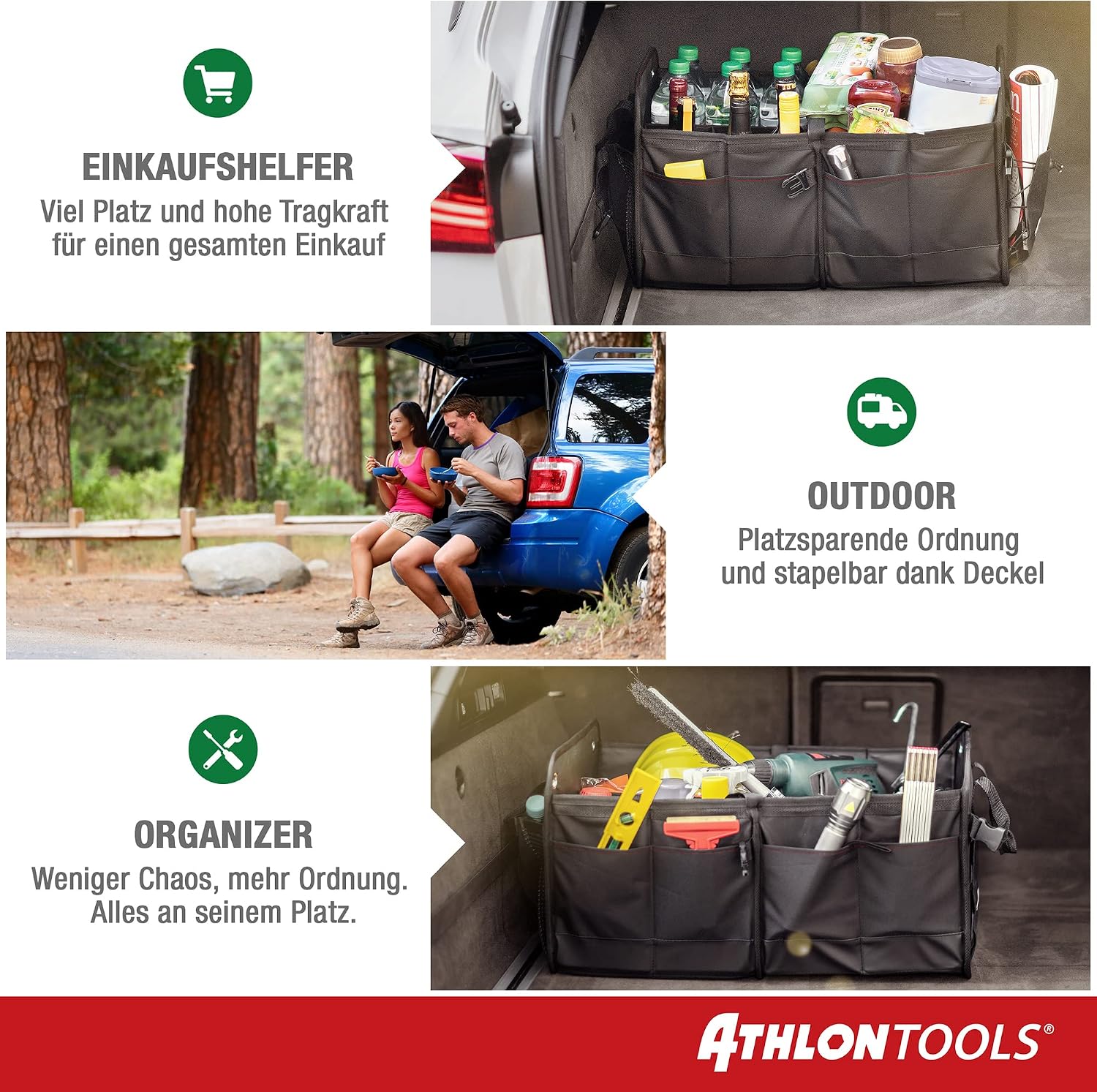 Thumbnail 3 de ATHLON TOOLS Premium Kofferraumtasche 60L