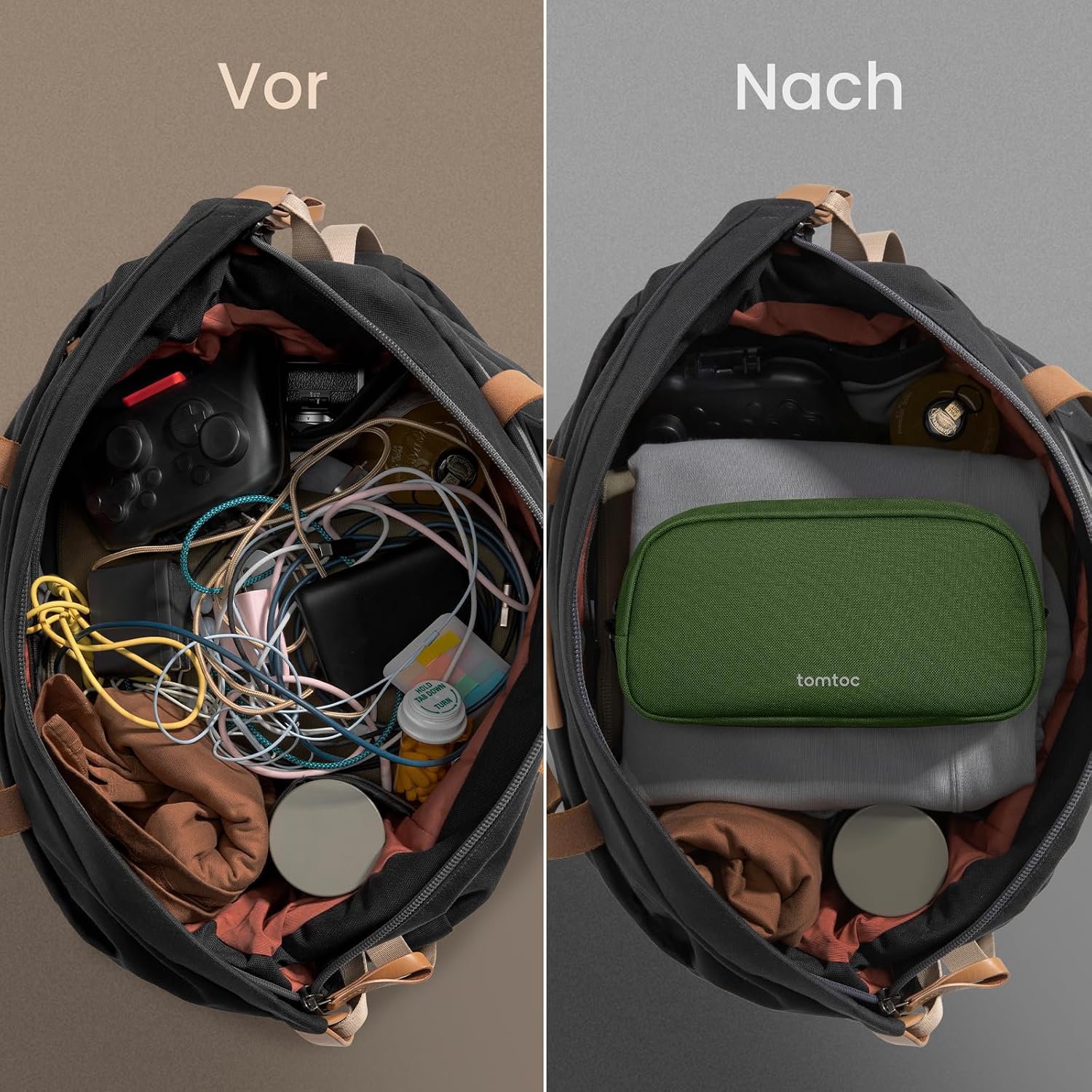 Thumbnail 4 de tomtoc Kabel Organizer Tasche – kompakte EDC-Etui für Kabel, Netzteil und Reiseutensilien