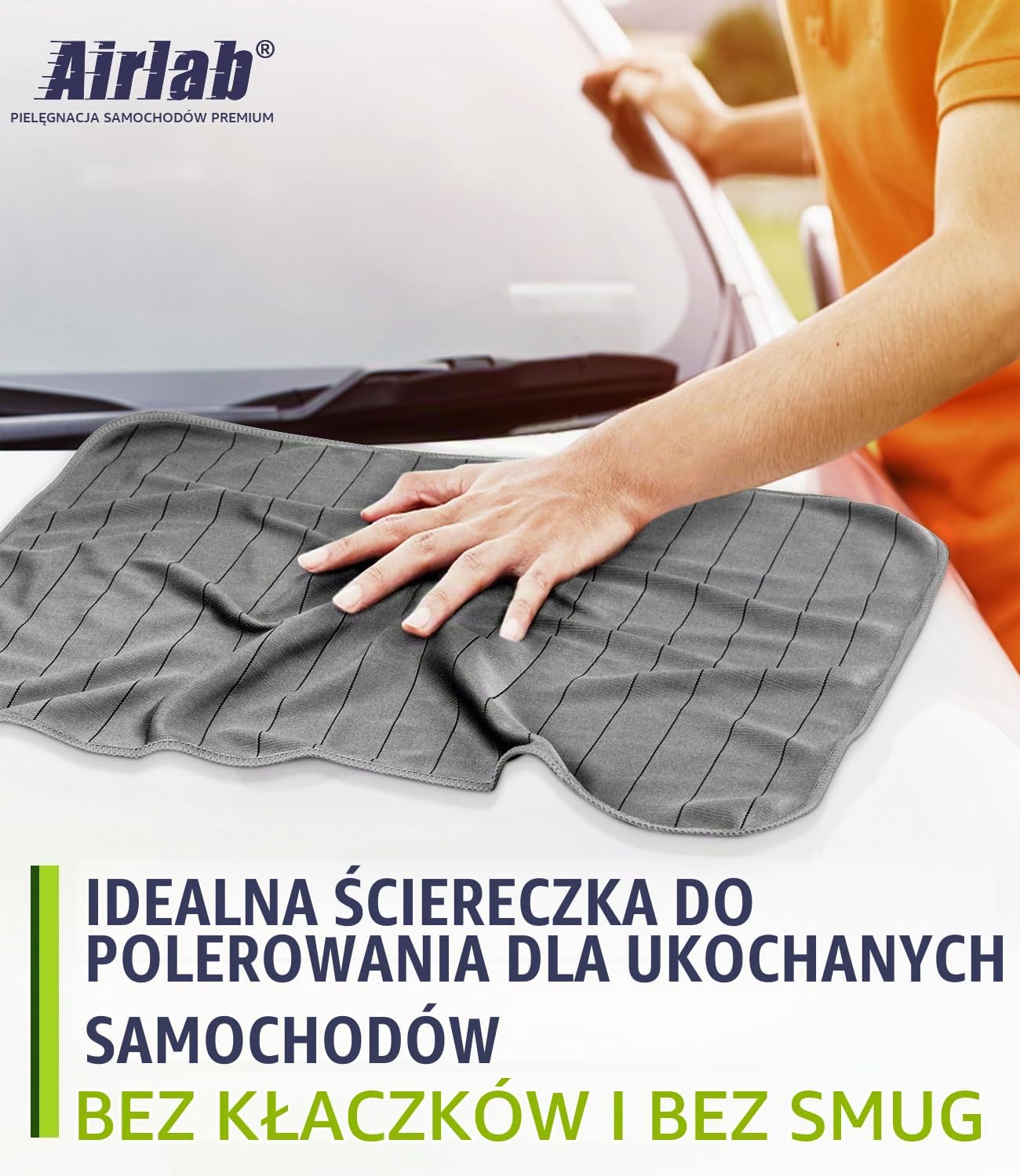 Detalle 2 de Airlab MDL-HUITB54-4pcs – ściereczka z mikrofibry 400 g/m², 50 × 40 cm