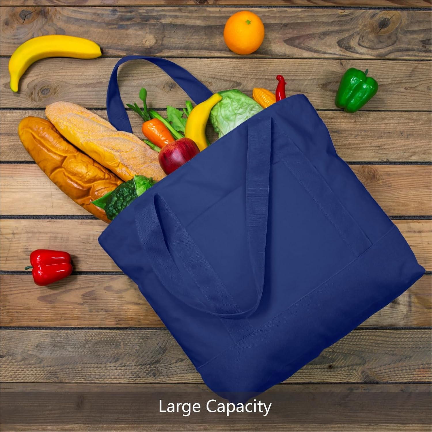 Thumbnail 3 de TOPDesign 1-Pack Canvas Tote Bag 21" x 15" x 6"