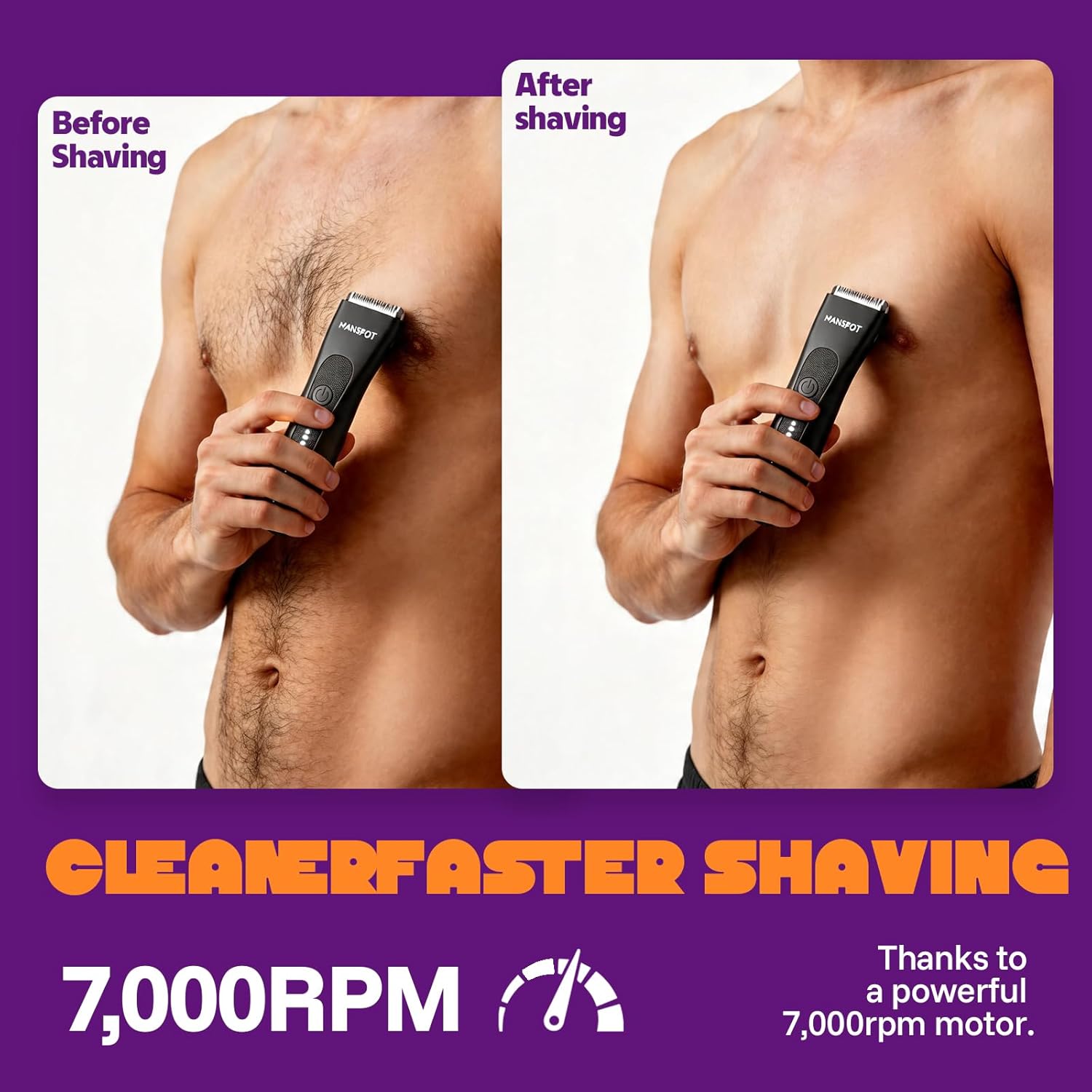 Thumbnail 5 de MANSPOT Manscape Groin Trimmer with 4 Guards ⚙