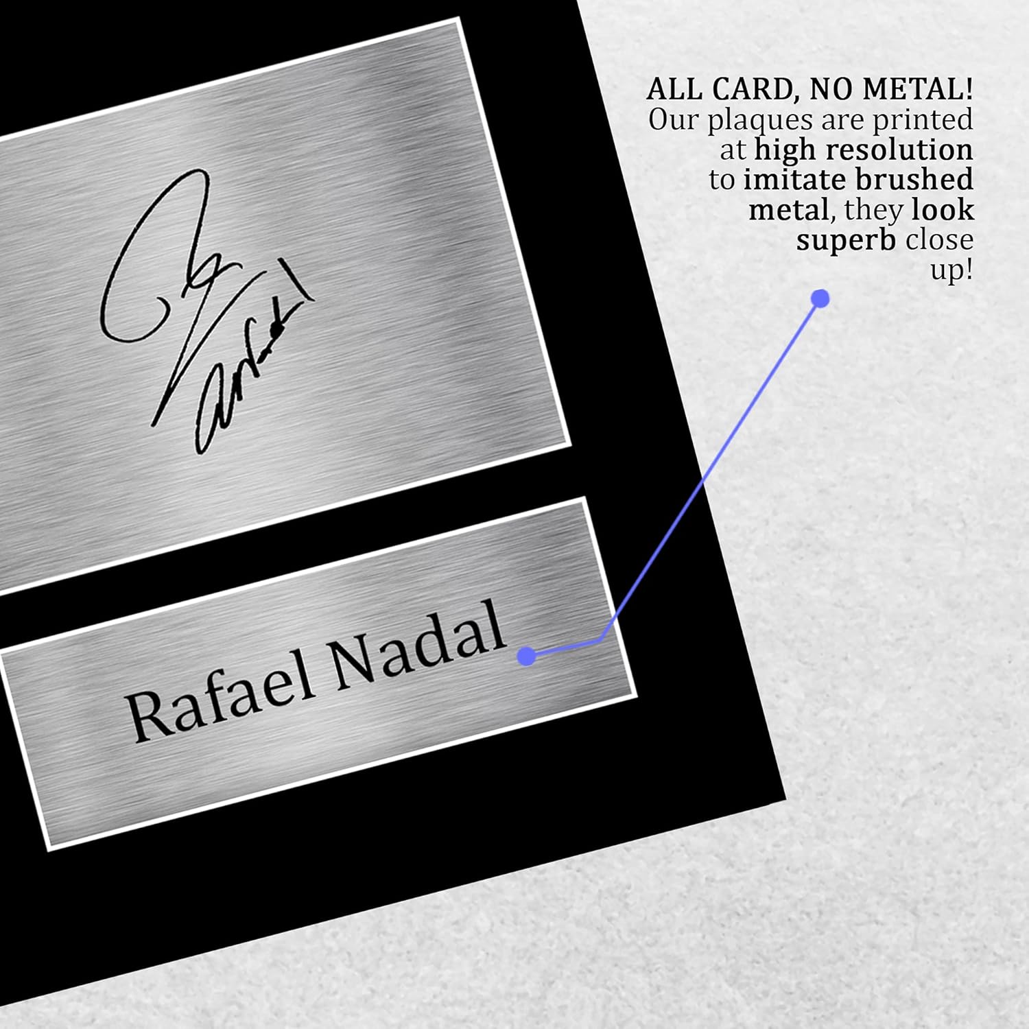 Thumbnail 4 de Rafael Nadal US Open gift A4 printed autograph picture from HWC Trading (unframed, mounted on matt board)