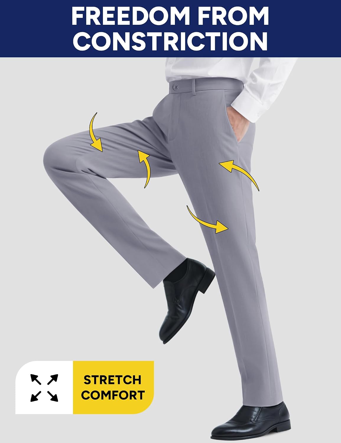 Detalle 2 de Pacific Perfect Men's Dress Pants, 4-Way Stretch