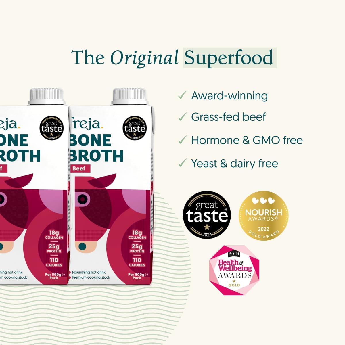 Thumbnail 1 de Freja Beef Bone Broth | Grass-Fed, 6 x 500ml