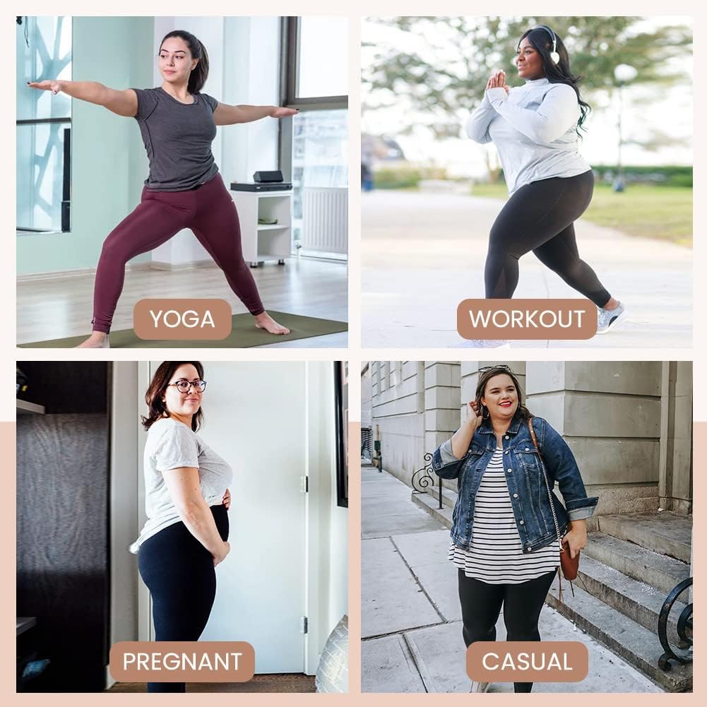 Thumbnail 1 de HLTPRO 3-Pack Plus Size High-Waist Leggings (X-Large–4X) for Workout, Yoga & Everyday