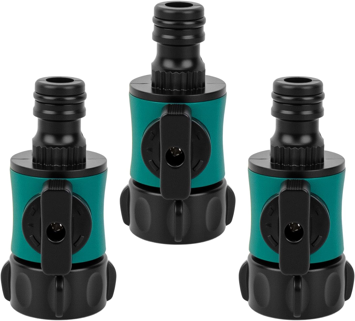 Detalle de Hydrogarden set di 3 valvole di intercettazione per tubo con giunto rapido e interruttore