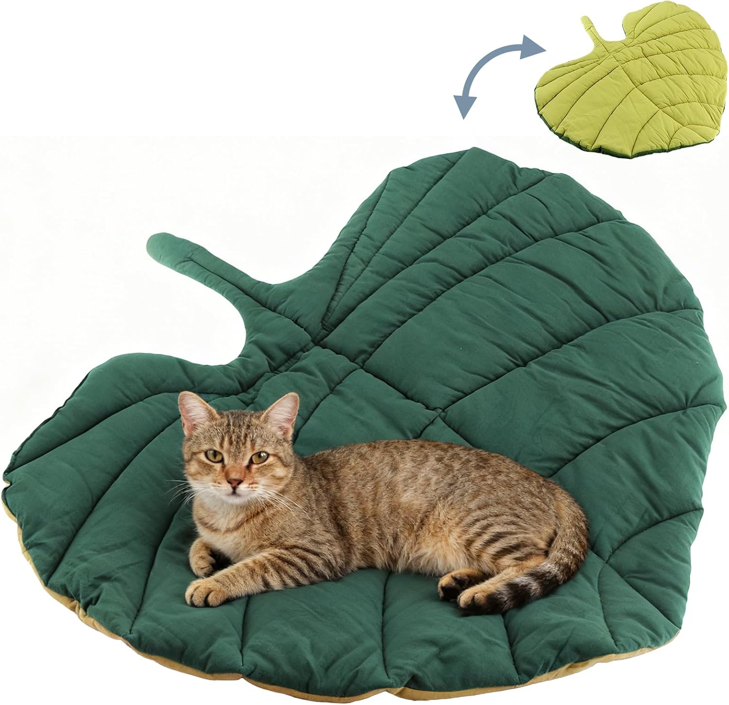 Thumbnail 6 de Luvore Leaf Shaped Cute Cat Mat – 57x64cm Cotton Cozy Pet Bed for Cats and Small Dogs