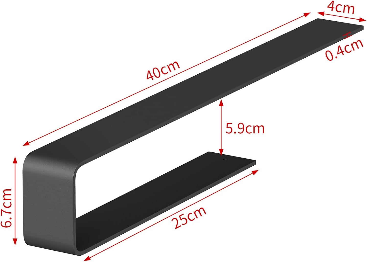 Thumbnail 6 de BETHOM 40 cm Handtuchstange selbstklebend (schwarz) – Handtuchhalter ohne Bohren für Bad & Küche